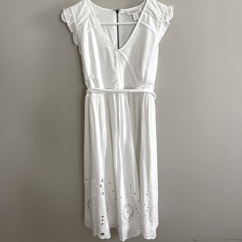 White Motherhood Maternity Dress